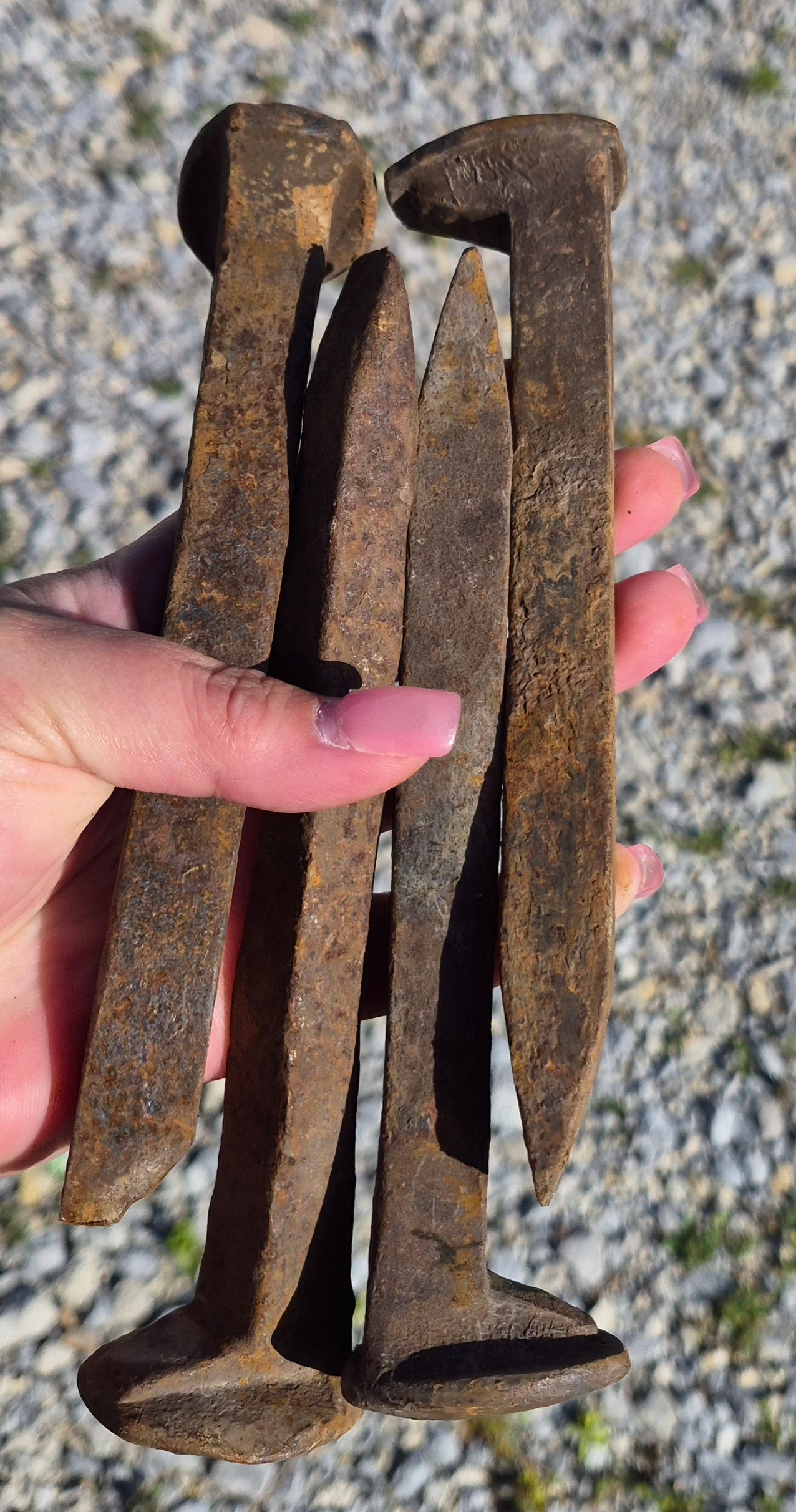 4 Iron Railroad Spikes