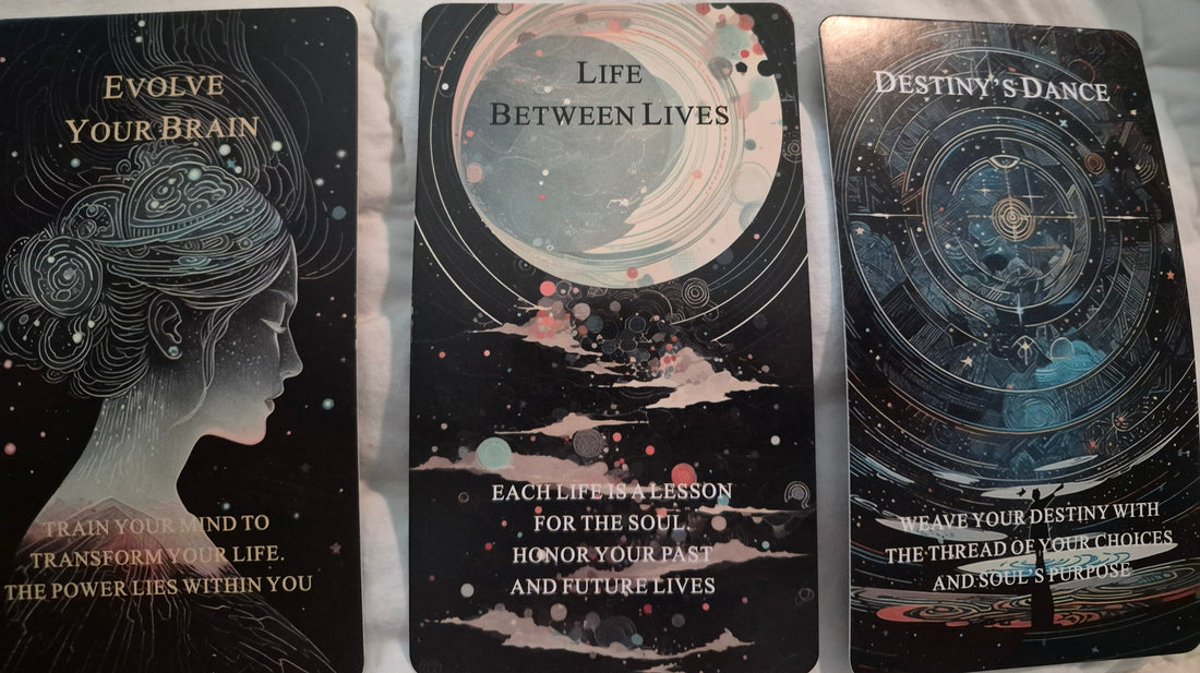 Daily collective oracle reading cards: Evolve Your Brain, Life Between Lives, and Destiny's Dance
