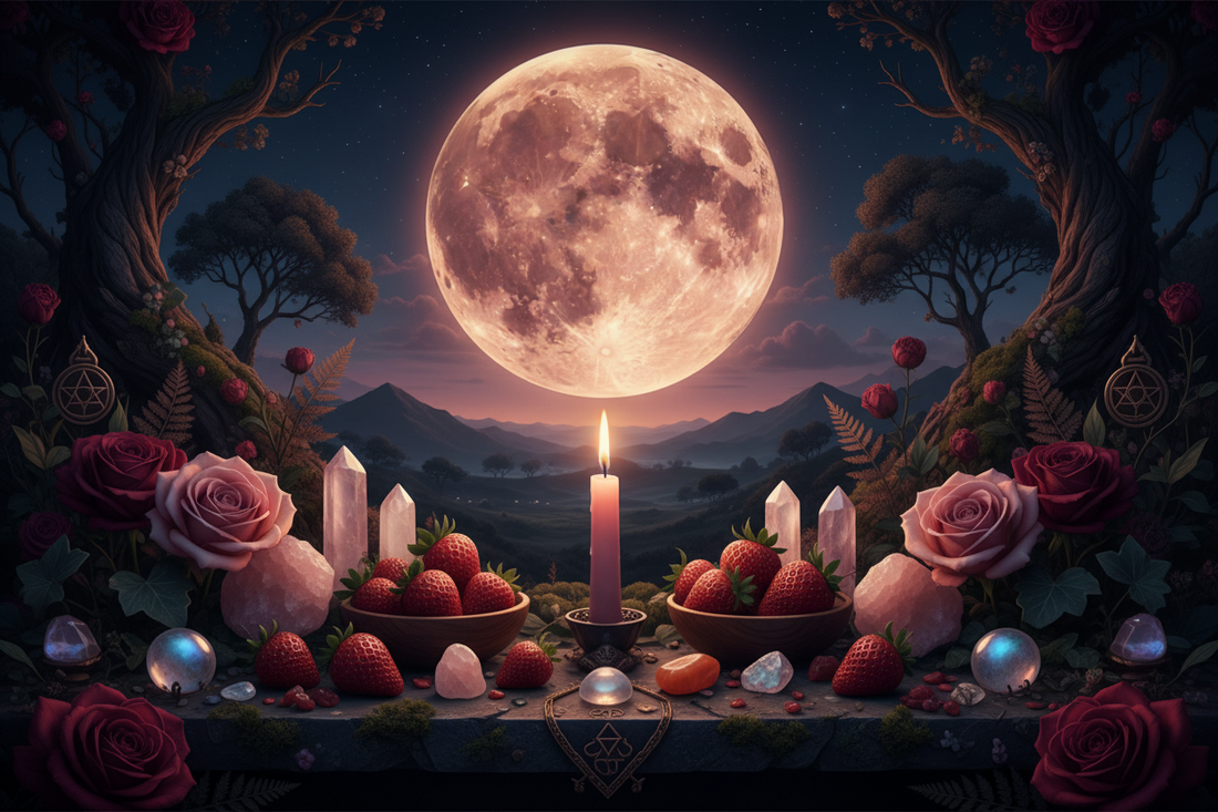 The Strawberry Full Moon: Meaning, Magic, Rituals & Crystals