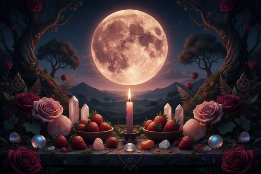 The Strawberry Full Moon: Meaning, Magic, Rituals & Crystals