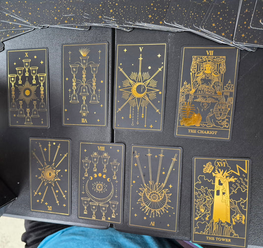 Eight tarot cards laid out for the Summer Solstice Daily Collective Reading – June 21, 2026