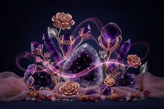 The healing power of crystals: amethyst and rose quartz