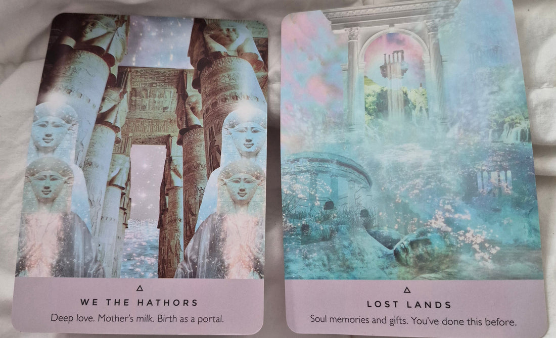 We The Hathors and Lost Lands oracle cards