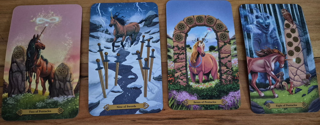 Daily collective tarot reading July 8 2026 – Two of Pentacles, Nine of Swords, Seven of Pentacles, Eight of Pentacles