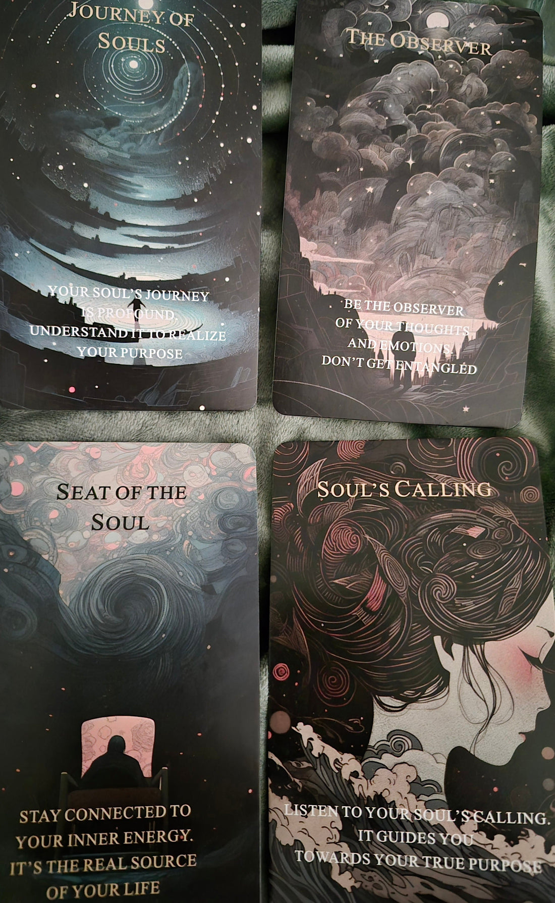 Four oracle cards: Journey of Souls, The Observer, Seat of the Soul, and Soul's Calling – Daily Collective Reading July 21 2026