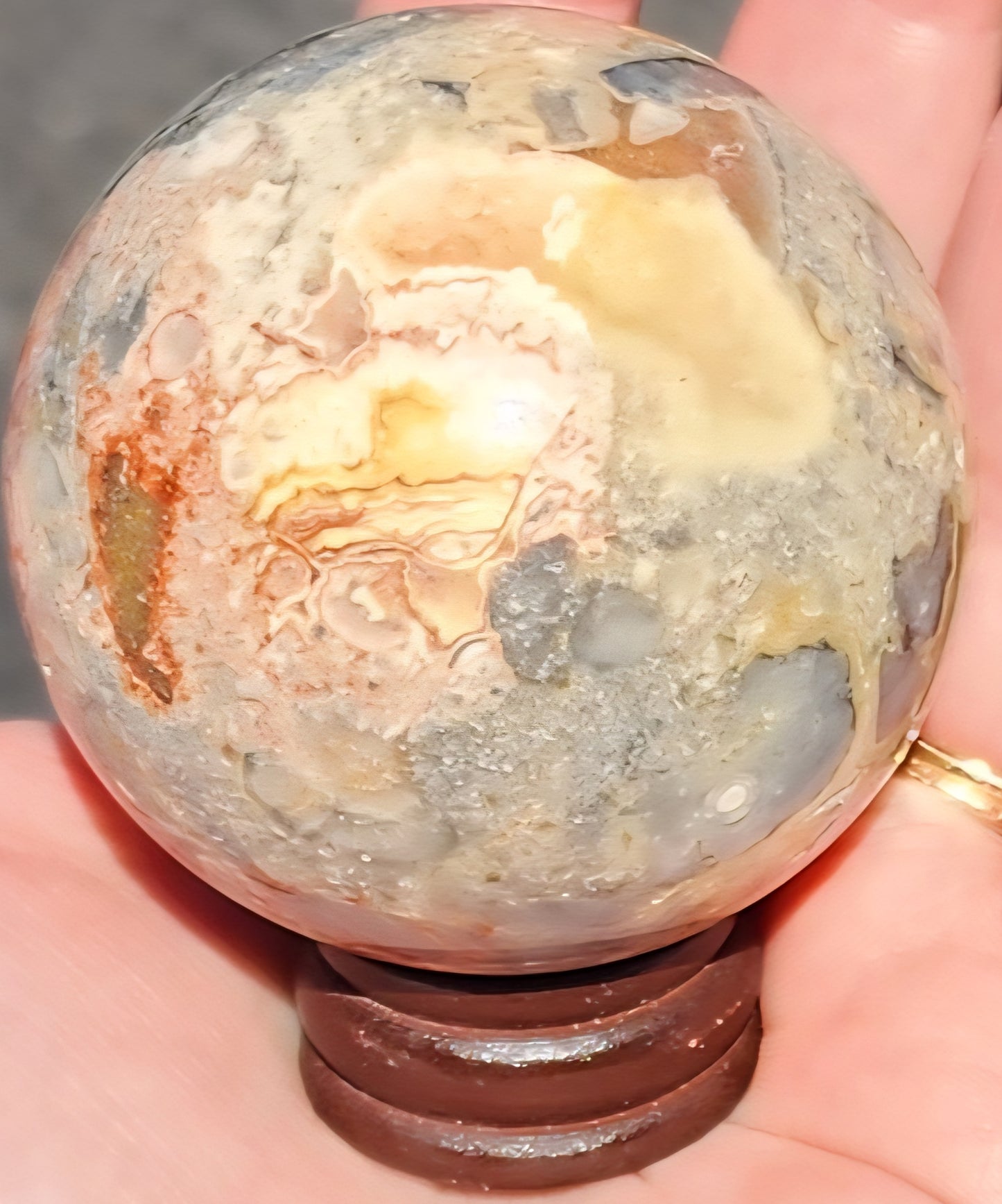 Flower Agate Sphere