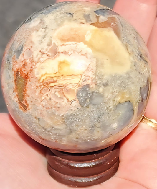 Flower Agate Sphere