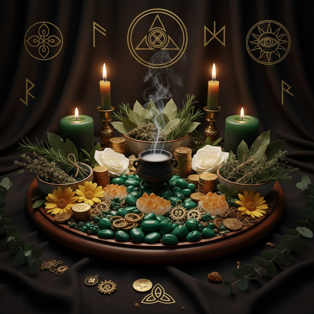 Abundance Altar on Round Plate