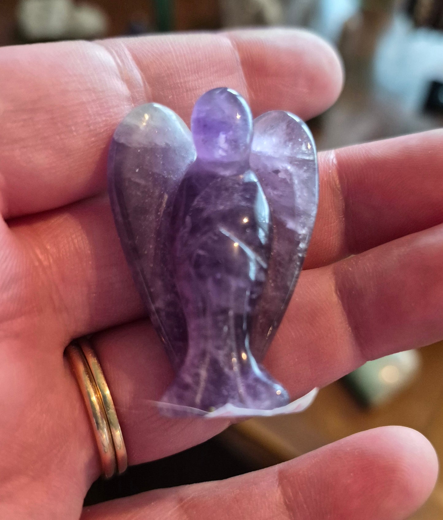 Amethyst Angel Carving