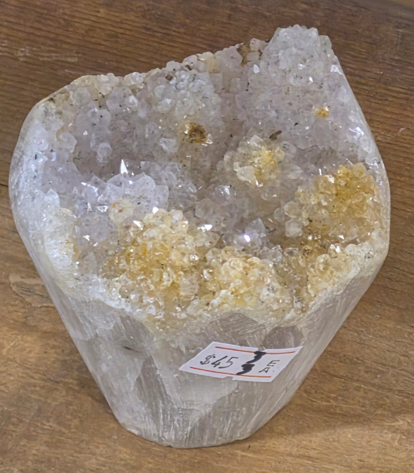 Citrine & Clear Quartz Crystal Cupcake