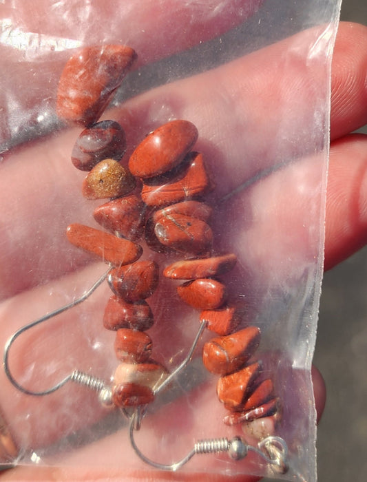 Red Jasper Chip Earrings